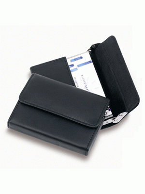 Leather Side Loading Business Card Holder