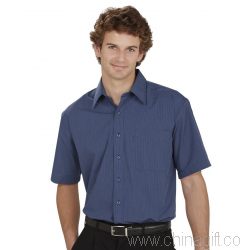Mens Short Sleeve Micro Check Shirt
