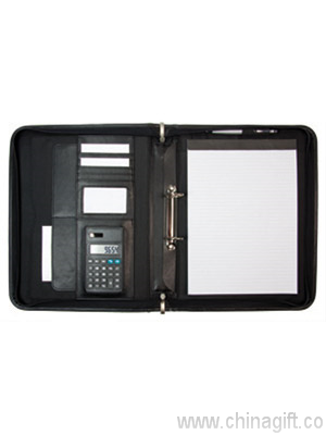 Foolscap PU compendium with handle