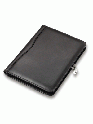 Chocolate Brown Leather Compendium