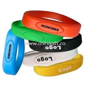 Stamp Print Logo Sports Silicone Bracelets Leather USB
