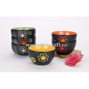 Double color porcelain soup bowl