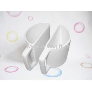 Half round ceramic mug