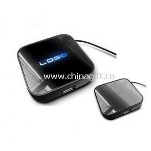 Black 4-Port USB HUB with Shine LOGO
