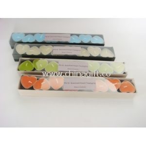 Heart shape tealight candle gift set