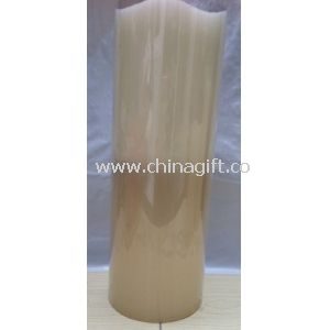 Large LED pillar candle with wave edge