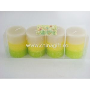 Set of 4 pillar candle gift set