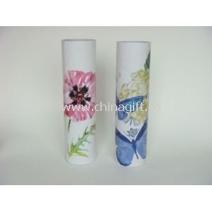 Spring flower wooden vase