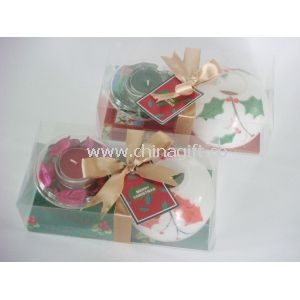 Decorative Glass Green Christmas Tea Light Holders For Party