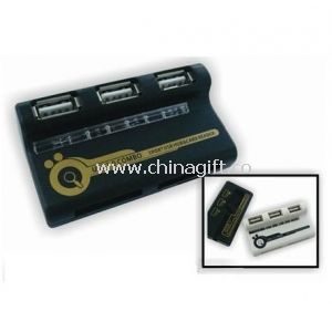 USB Card Reader with 3-Port USB HUB