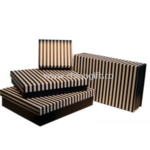 Customized Navy Strips Paper Box