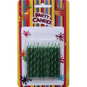 Unique Green Spiral Cake Candles