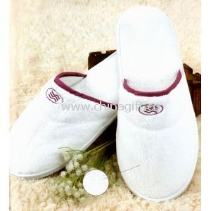 White Hotel Slippers Coral Velvet