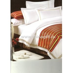 Mercerization Encryption Luxury Hotel White Bed Linen Duvet Cover 60s x 80s