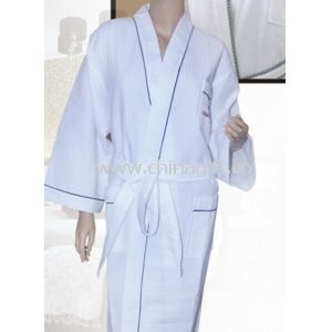 Fashionable Waffle Knitting Luxury Hotel Bathrobes Soft Touching
