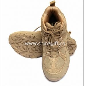 Brown Durable Military Tactical Boots Breathable With High Friction