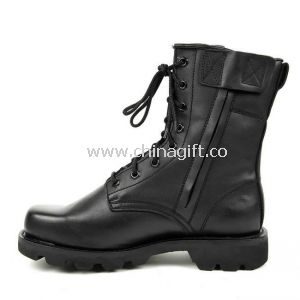 Flat Leather Mountaineering / Jungle Military Boots For Swat , Firefighter
