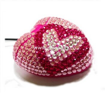 Rhinestone heart mouse
