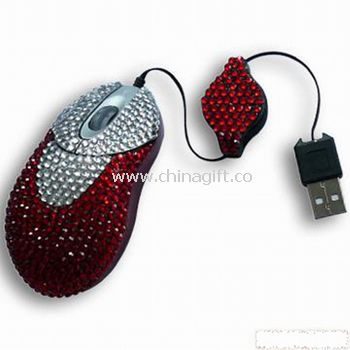 Mini retractable diamond mouse
