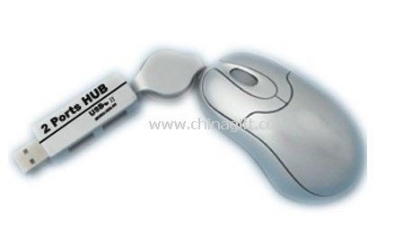 Mini mouse with usb hub