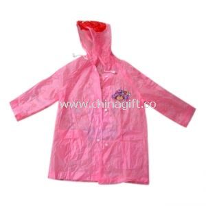 Pvc Rain Coats For Girl With Hood