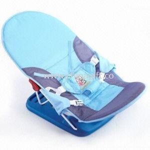 3-position Baby Bouncer with Machine Washable Fabric and Adjustable Strap