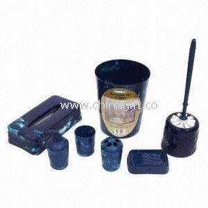 Bathroom Set, Includes Plastic Soap Holder