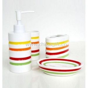 Ceramic debossed Bath Set