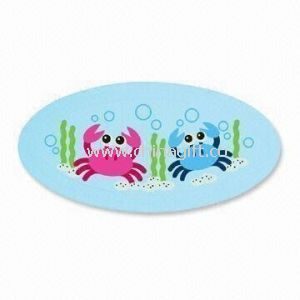 Oval-shaped Printed Bath Mat
