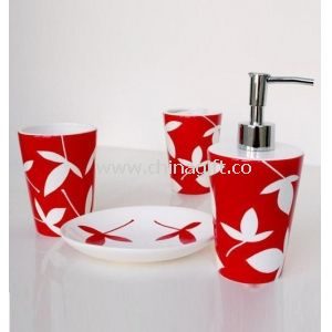 Red Bath accessories