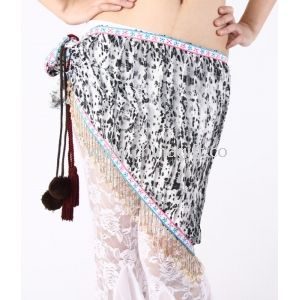 Delikat Louver Beruffled voksen Belly Dance Hip skjerf
