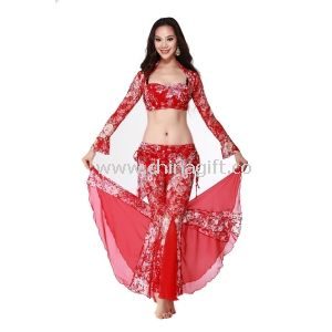 Red Belly Dance Practice Costume