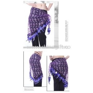 Sweet Shinning purple Belly Dance Hip Scarves