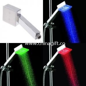 7 COLOR 9 LED CHROME SHOWER HEAD ROMANTIC LIGHTS WATER HOME BATH
