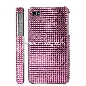 Pink Customize wear resistant sparkle apple iphone 4 hard plastic polycarbonate cases