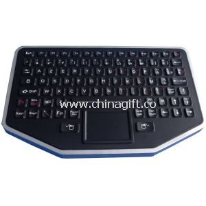 P68 dynamic sealed & ruggedized silicone industrial keyboard with touch &rubber touchpad