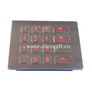 IP65 industrial metal LED backlit keypad