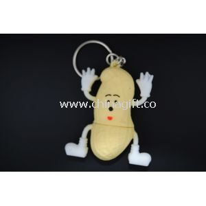 USB Version 2.0 Cute Novelty Peanut 2GB Cartoon USB Flash Drive With Free Logo