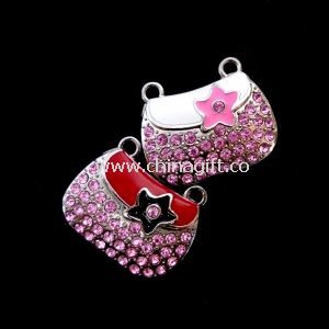 High speed usb 2.0 bag shape jewelry usb flash drive 128gb with USB-HDD mode