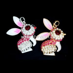 USB Version 2.0 Rabbit Shape Jewelry USB Flash Drive 8GB With Reading At 10Mbps