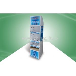 Custom 4C Printing Adjustable Shelf Cardboard Display Stands For Vacuum Cups
