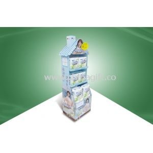 Eye - catching Cardboard Display Racks POP Floor Display Stand for Tissue