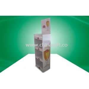 Heavy - duty Four - shelf POS Cardboard Displays for Beer With Glossy Limination