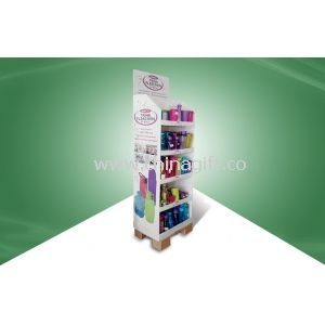 Stable 5 - shelf Cardboard POS Display For Cups and Bottles Selling to Carrefour