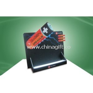 Supermarket Promotion Black Cardboard Countertop Displays Customized
