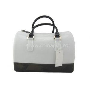 Branco preto bolsa de Silicone de senhora