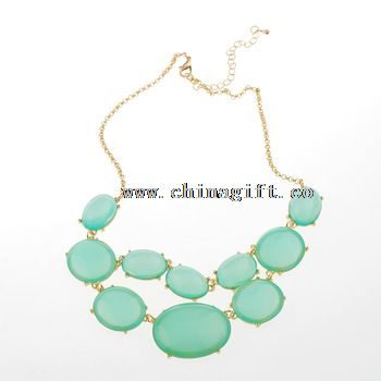 2016 Mode Schmuck Oval jade Halskette gold-Designs für Frauen
