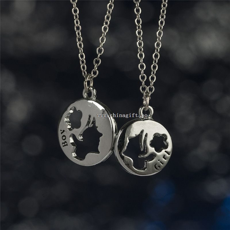 Legierung Kette Halsketten für Paare, Metall Collier DISPLAYSTÄNDER