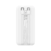 10000mAh Power Bank with Built-in Dual Cables