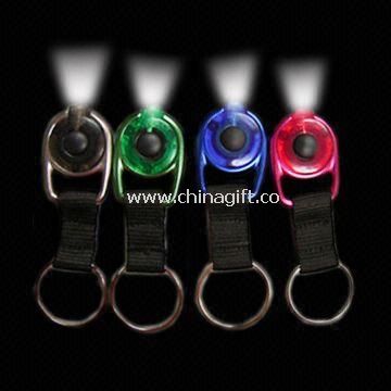 LED Carabiner Light with Nylon Belt and O-ring Keychain